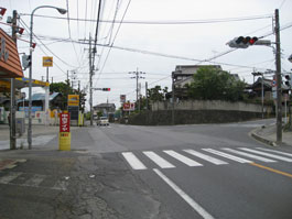 佐津間交差点（沼南・我孫子方面から）