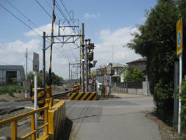 高柳駅踏切手前